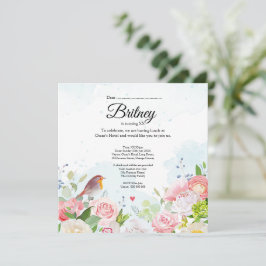 Invitación de cumpleaños femenina personalizable -