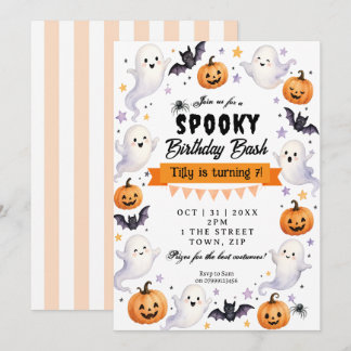 invitación de cumpleaños fiesta de Halloween