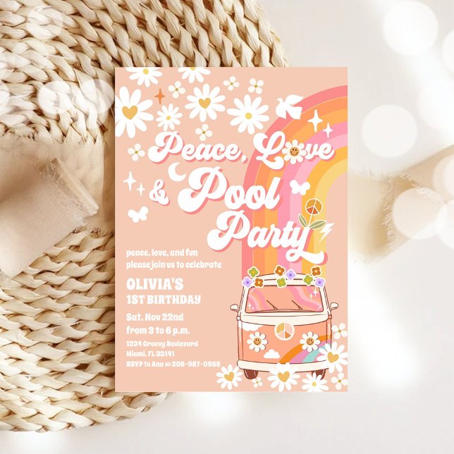 Invitación de Cumpleaños Fiesta de Piscina Amor y  (Subido por el creador)