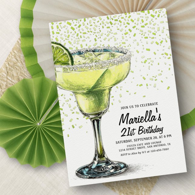 Invitación de cumpleaños Fiesta Margarita (Subido por el creador)