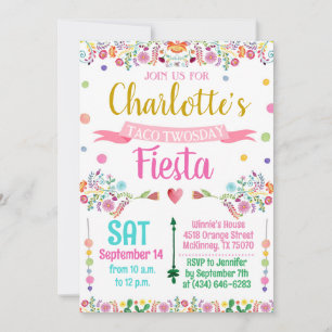 Invitación de cumpleaños Fiesta Mexicana Siesta 