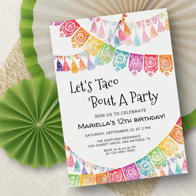 Invitación de cumpleaños Fiesta Taco Bout Party (Subido por el creador)
