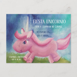 INVITACIÓN DE CUMPLEAÑOS - FIESTA UNICORNIO