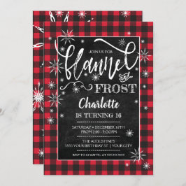 Invitación de cumpleaños Flannel & Frost