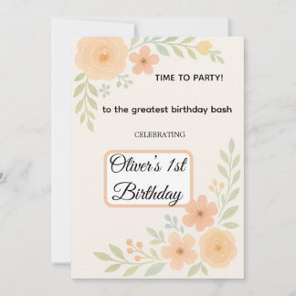 Invitación de cumpleaños floral