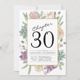 Invitación de cumpleaños Floral 30