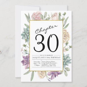 Invitación de cumpleaños Floral 30