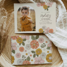 Invitación de cumpleaños floral | Cumpleaños de ni