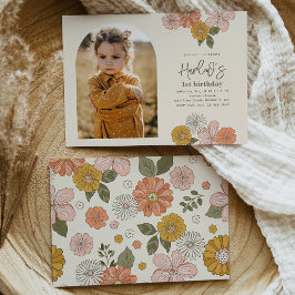 Invitación de cumpleaños floral | Cumpleaños de ni