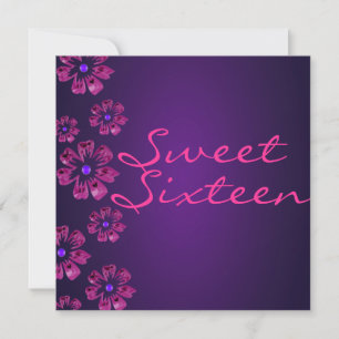 Invitación de cumpleaños floral de hibisco rosa y