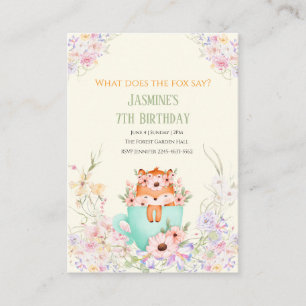 Invitación de cumpleaños floral mágica del bosque 