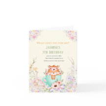 Invitación de cumpleaños floral mágica del bosque