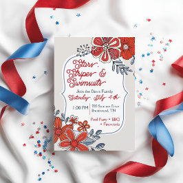Invitación de cumpleaños floral moderna para el cu
