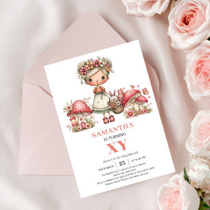 Invitación de Cumpleaños Floral para la divertida 