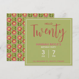 Invitación de Cumpleaños Floral | Tarjeta Personal