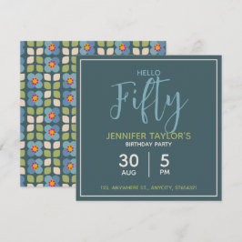 Invitación de Cumpleaños Floral | Tarjeta Personal