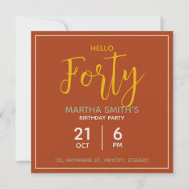Invitación de Cumpleaños Floral | Tarjeta Personal