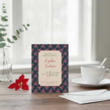 Invitación de cumpleaños floral vintage