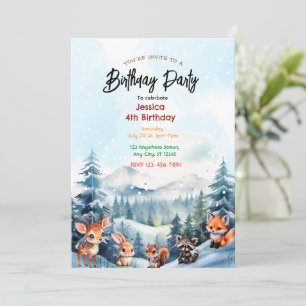 Invitación de cumpleaños forestal encantada