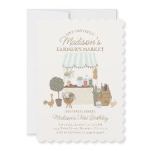 Invitación de cumpleaños fresca a la granja Green