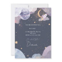 Invitación de cumpleaños Galaxia Espacial