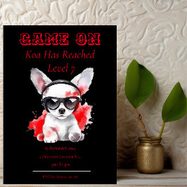 Invitación de cumpleaños Game On, próximo nivel, j