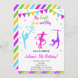 Invitación de cumpleaños gimnástica