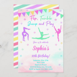 Invitación de cumpleaños gimnástica