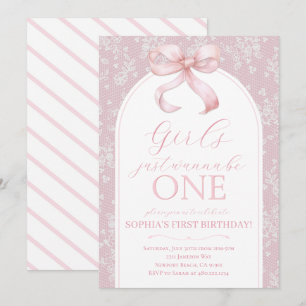 Invitación de cumpleaños Girls Just Wanna Be ONE