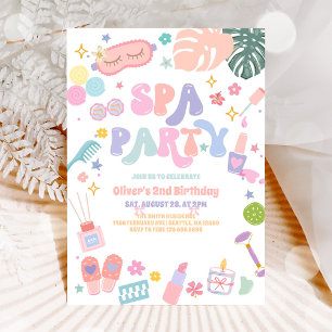 Invitación de cumpleaños glamuroso con fiesta de s