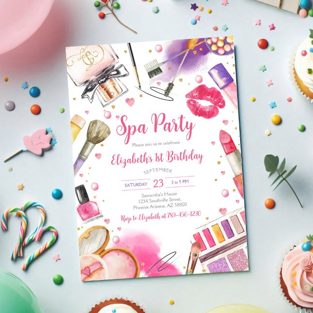 Invitación de cumpleaños Glitz y Glam para fiesta  (Subido por el creador)