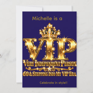 Invitación de cumpleaños Gold VIP Milestone