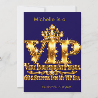 Invitación de cumpleaños Gold VIP Milestone