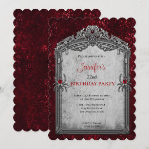 invitación de cumpleaños gótico oscuro