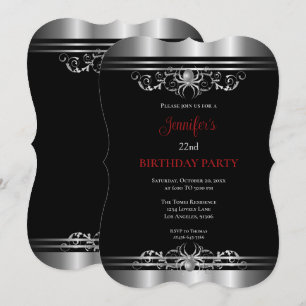 invitación de cumpleaños gótico oscuro