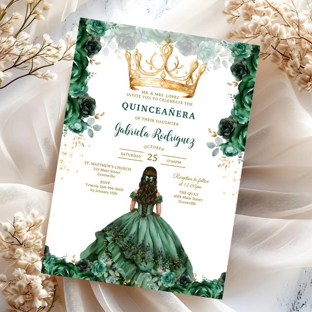 Invitación de cumpleaños Green Mis Quince Quinceañ (Subido por el creador)