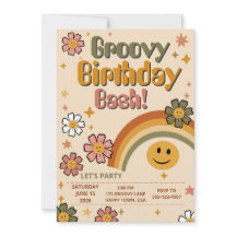 Invitación de cumpleaños Groovy Bash