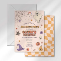 Invitación de cumpleaños Groovy Halloween