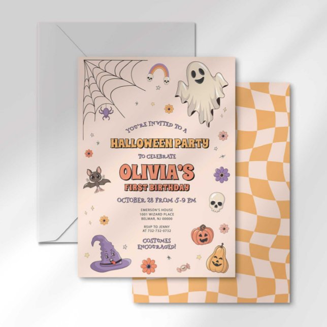 Invitación de cumpleaños Groovy Halloween (Subido por el creador)