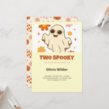 Invitación de cumpleaños Groovy Two Spooky 2do