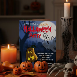Invitación de cumpleaños/Halloween de Graveyard Sc