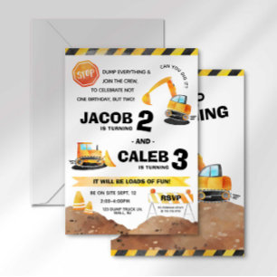Invitación de Cumpleaños Hermano o Hermana de Cons