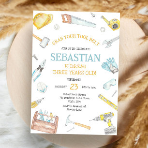Invitación de cumpleaños Herramientas de Construcc