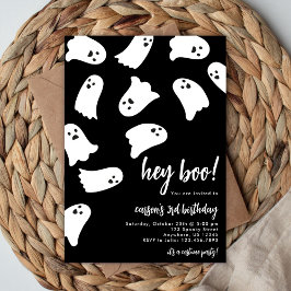 Invitación de cumpleaños Hey Boo Ghost