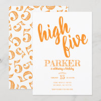 Invitación de cumpleaños High Five Fifth