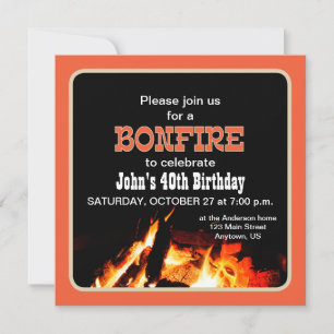 invitación de cumpleaños hoguera