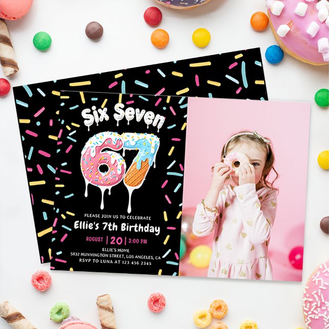 Invitación de cumpleaños Ice Cream Six Seven 6 7 (Subido por el creador)