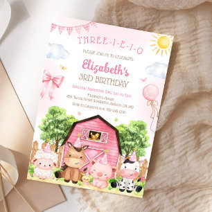 Invitación de cumpleaños infantil Animales de gran