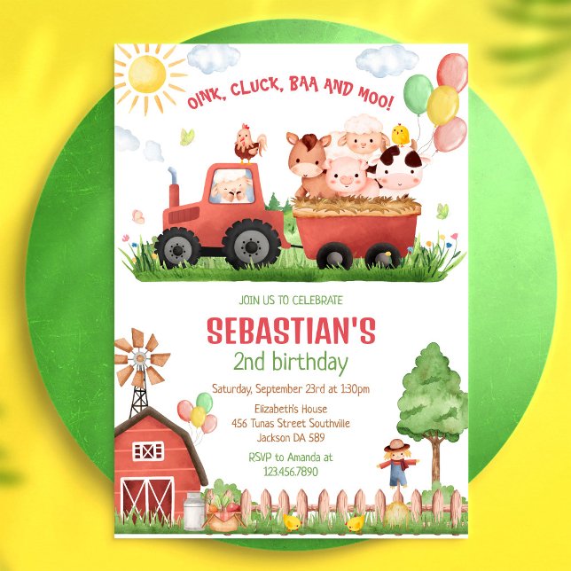 Invitación de cumpleaños infantil Animales de gran (Subido por el creador)