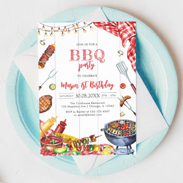 Invitación de cumpleaños infantil BBQ (Subido por el creador)